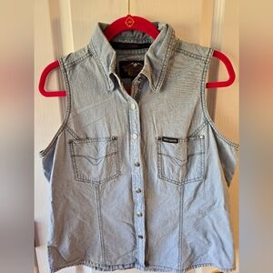 Harley-Davidson Light Blue Denim Vest
